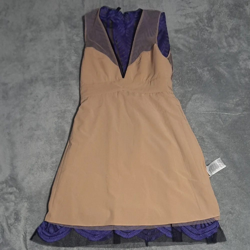BCBGMaxAzria Navy Patterned Midi Dress - Picture 11 of 16